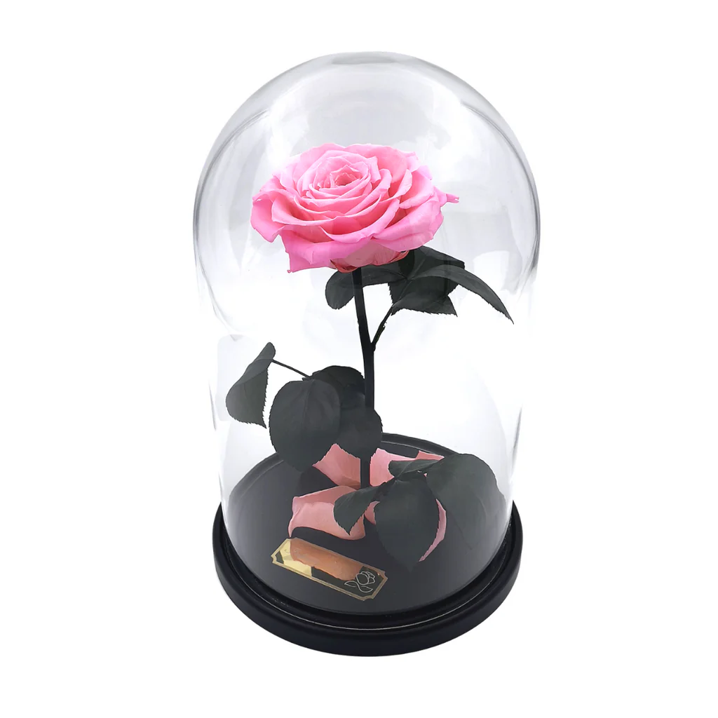 Forever Roses ροζ σε γυάλινη καμπάνα Forever Roses ροζ σε γυάλινη καμπάνα