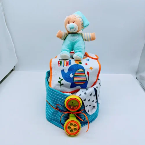 Μωρότουρτα (Diapercake) γαλάζια 2