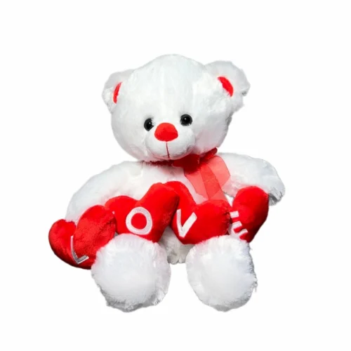 Αρκουδάκι με καρδιές LOVE 40cm