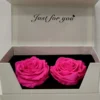 Rose Bear Φούξια 25cm 2 2 Forever Roses φούξια σε κασετίνα