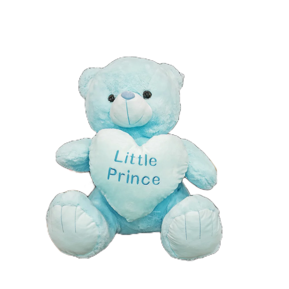 Λούτρινο Αρκουδάκι 50cm “Little Prince” – Γαλάζιο Premium Δώρο Γέννησης loutrino-arkoudaki-little-prince-premium- Dragatakis Flowers Marousi.